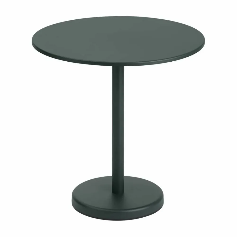 Hot Muuto Linear Steel bord Ø70 cm Dark green