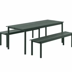 Muuto Linear Steel bord 200x75 cm Dark green