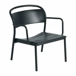 Muuto Linear Steel loungefåtölj Anthracite black