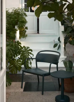Muuto Linear Steel loungefåtölj Dark green