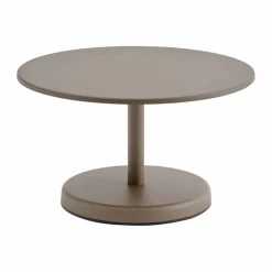 Hot Muuto Linear Steel soffbord Taupe Ø70x40 cm
