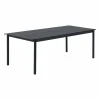 Muuto Linear steel table bord 220x90 cm Black (RAL 7021)
