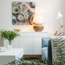 Englesson Line Hög skänk walnut/black 3dörrar+3lådor+1+1hylla svarta metallben
