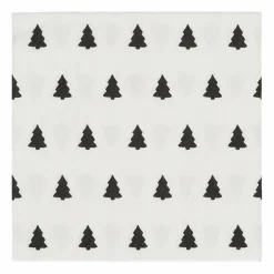 Discount Scandi Essentials Linen trees servett 33x33 cm 20-pack Black-white