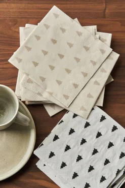 Scandi Essentials Linen trees servett 33x33 cm 20-pack Sand