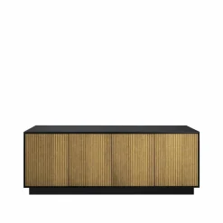 Englesson Line skänk walnut/black 4dörrar+1+1hylla sockel
