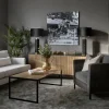 New Englesson Line skänk walnut/black 2dörrar+1hylla svarta metallben