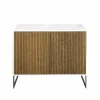 Englesson Line skänk walnut/white 2dörrar+1hylla kromben