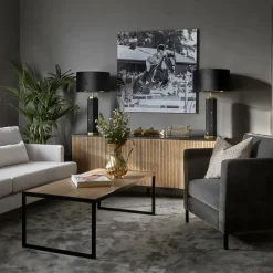 Englesson Line skänk walnut/white 2dörrar+1hylla sockel