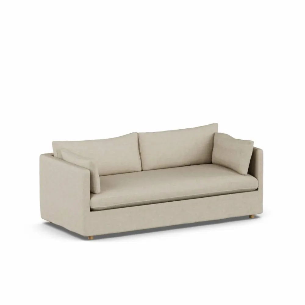 Outlet 1898 Linnevik soffa Bern Beige 0341-vitoljad ek 3-sits med kappa