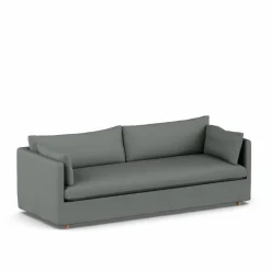 Discount 1898 Linnevik soffa Caleido grey 1240-vitoljad ek 4-sits med kappa