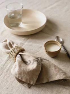 Outlet Tell Me More Livia linneservett 45x45 cm Beige
