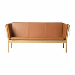 Outlet FDB Møbler L45 MK154 soffa Lackerad ek-läder cognac