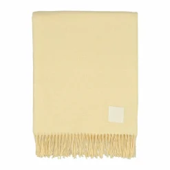 New Scandi Living Loom bomullspläd 125x170 cm Buttercream