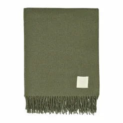 Scandi Living Loom bomullspläd 125x170 cm Khaki