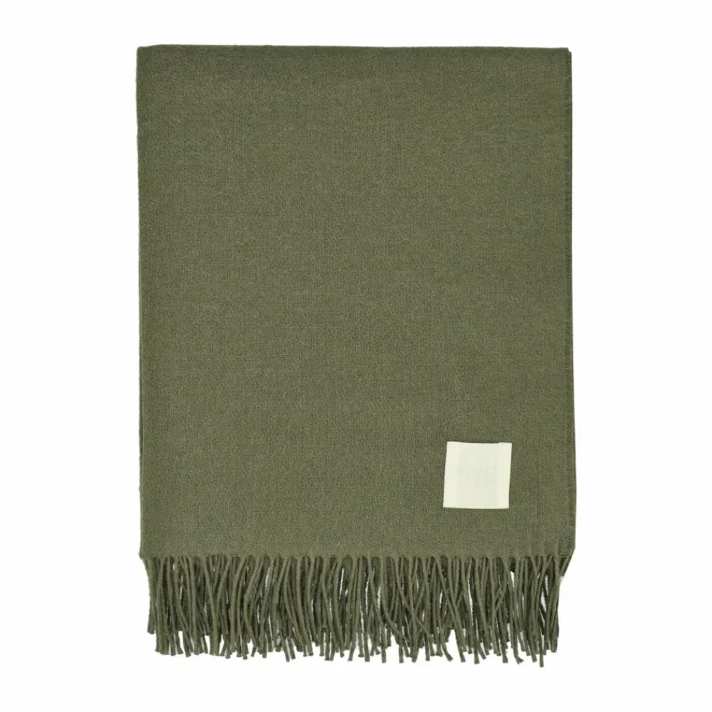 Scandi Living Loom bomullspläd 125x170 cm Khaki