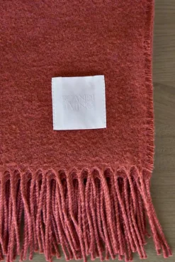 Online Scandi Living Loom bomullspläd 125x170 cm Rust