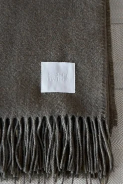 Sale Scandi Living Loom bomullspläd 125x170 cm Taupe