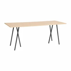 Sale HAY Loop Stand incl. support barbord 92 5x250 cm Black-clear lacq. oak