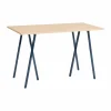 HAY Loop Stand incl. support barbord 77 5x160 cm Deep blue-clear lacq. oak