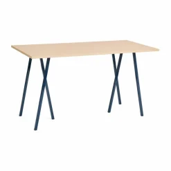 HAY Loop Stand incl. support barbord 87 5x180 cm Deep blue-clear lacq. oak