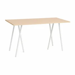 Clearance HAY Loop Stand incl. support barbord 87 5x180 cm White-clear lacq. oak