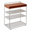 Maze Lower East Seat hylla-pall 50x28x58 cm White-cognac leather