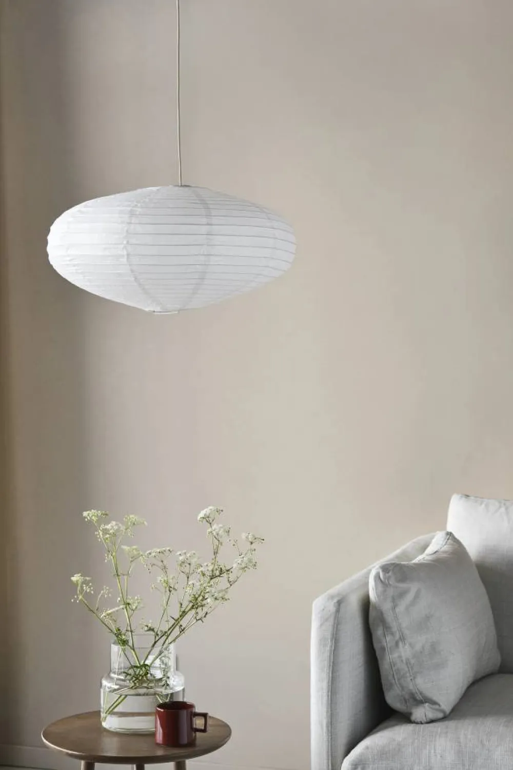 Scandi Living Lucent lampskärm oval Ø40 cm