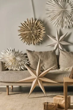 Outlet Scandi Living Luna adventsstjärna beige med prickar 60 cm