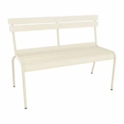 Discount Fermob Luxembourg bänk med ryggstöd 118 cm Latte beige (beige)