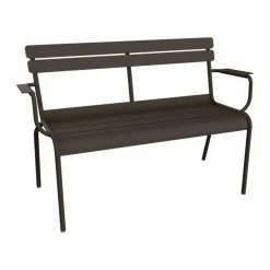 Discount Fermob Luxembourg soffa med armstöd 131x55 5x86 cm Tonka (brun)