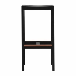Vaarnii 016 Maasto Bar Stool barpall Svartbetsad furu 75 cm