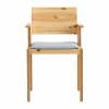 Vaarnii 016 Maasto Dining Armchair karmstol Matt oljevaxad furu klädd sits grå