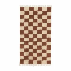 Barn Ferm Living Mara bomullsmatta 80x150 cm Rust-Warm Sand