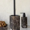 Outlet Mette Ditmer Marble toalettborste 36 cm Brun