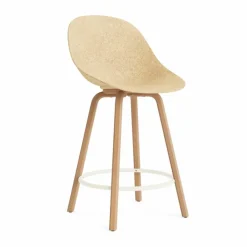 Normann Copenhagen Mat Bar Chair barstol 65 cm Hemp-beech-cream steel