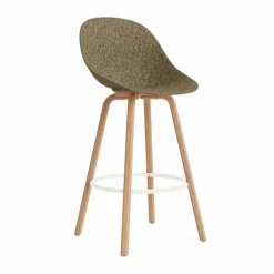 New Normann Copenhagen Mat Bar Chair barstol 75 cm Seaweed-beech-cream steel