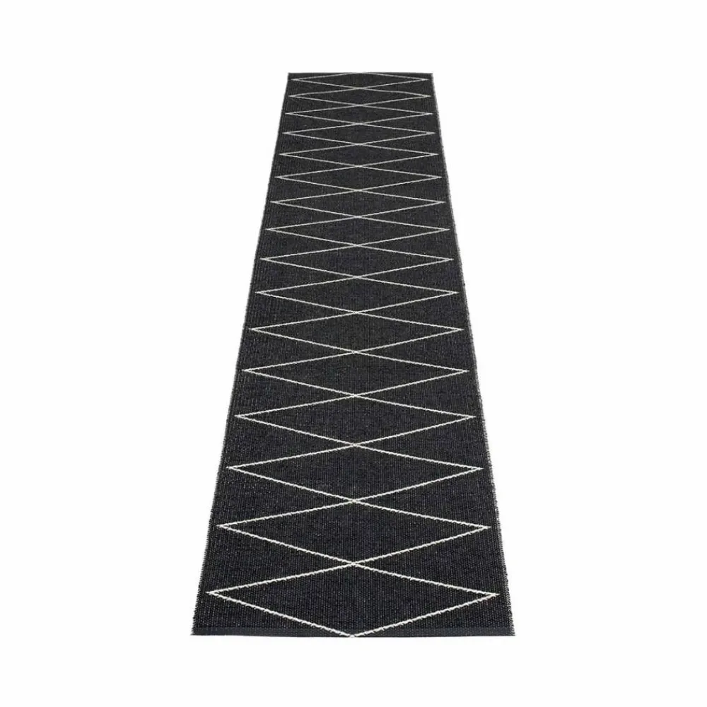 Pappelina Max gångmatta black/vanilla 70x320 cm