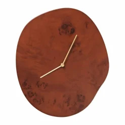 Online Ferm Living Melt väggklocka 28x33 cm Dark stained burl