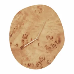 Outlet Ferm Living Melt väggklocka 28x33 cm Natural burl