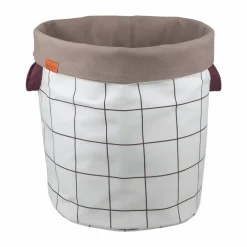 Mette Ditmer Mesh tvättkorg Ø40x50 cm Brown-Off-white