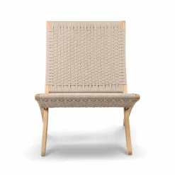 Carl Hansen & Søn MG501 Cuba Outdoor fällfåtölj flätning sesame teak