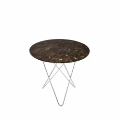 Online OX Denmarq Mini O Table soffbord marmor brun rostfritt stativ