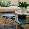 OX Denmarq Mini O Table soffbord Marmor marquina mässingsstativ