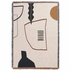 Ferm Living Mirage pläd 120x170 cm Off white