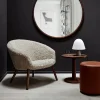 Fredericia Furniture Mono sittpuff Grand linen beige-Ø55 cm