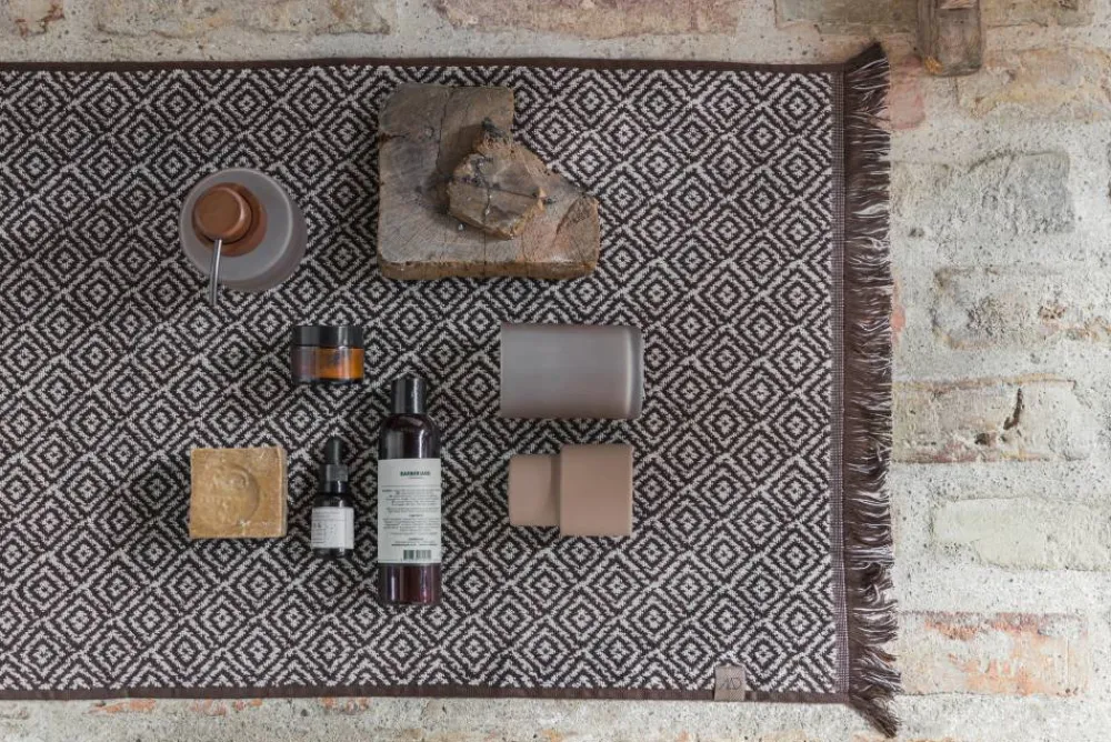 Mette Ditmer Morocco badrumsmatta 50x80 cm Chocolate-off-white