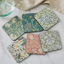 Pimpernel Morris & Co Willow Bough glasunderlägg 6-pack Grön blå