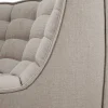 Outlet Ethnicraft N701 hörnmodul rundad 90° Tyg Ecru beige