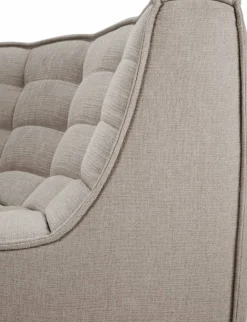 Outlet Ethnicraft N701 hörnmodul rundad 90° Tyg Ecru beige